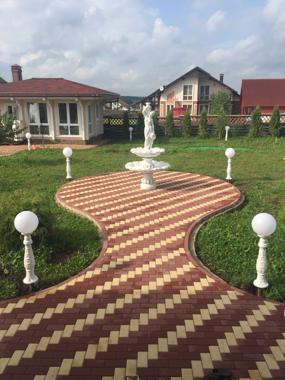 Тротуарная плитка BRAER II «Прямоугольник» КРАСНЫЙ