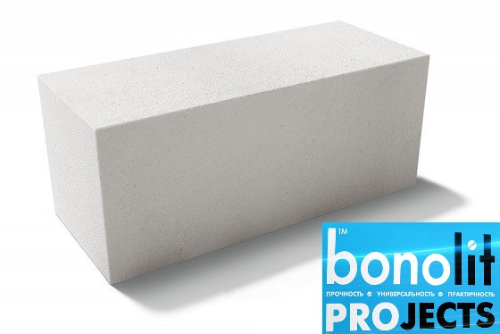 Газобетонный блок Bonolit Projects Дмитров (AeroStone) D400 B2,5 F100 600х200х500